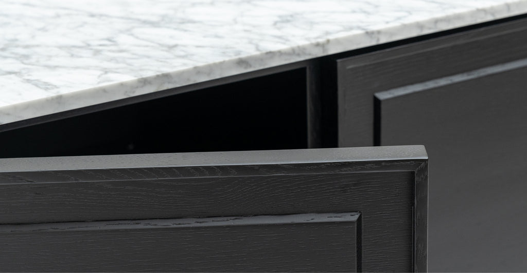 Yorke Highboard - Black Oak & Bianca Carrara - Loom Collection