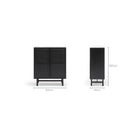 Yorke Highboard - Black Oak & Bianca Carrara