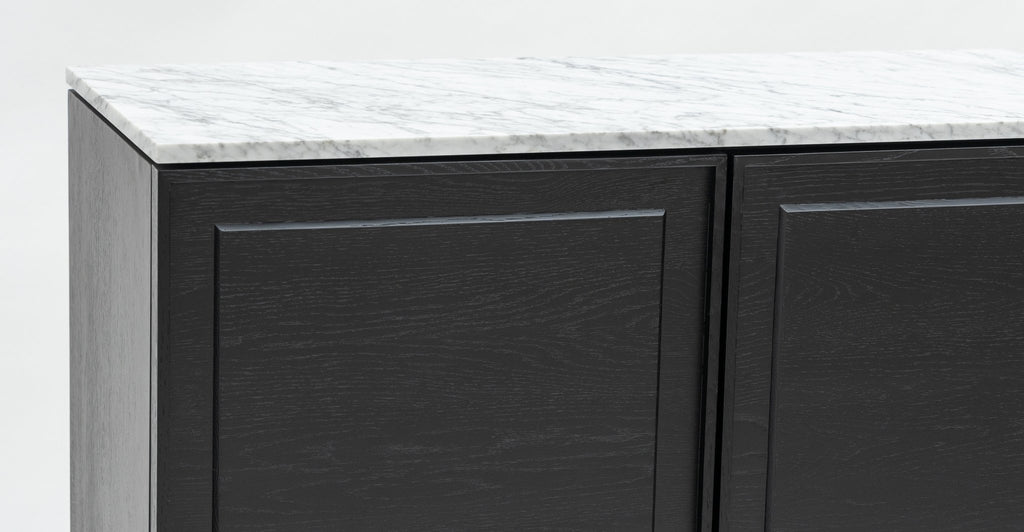 Yorke Highboard - Black Oak & Bianca Carrara - Loom Collection