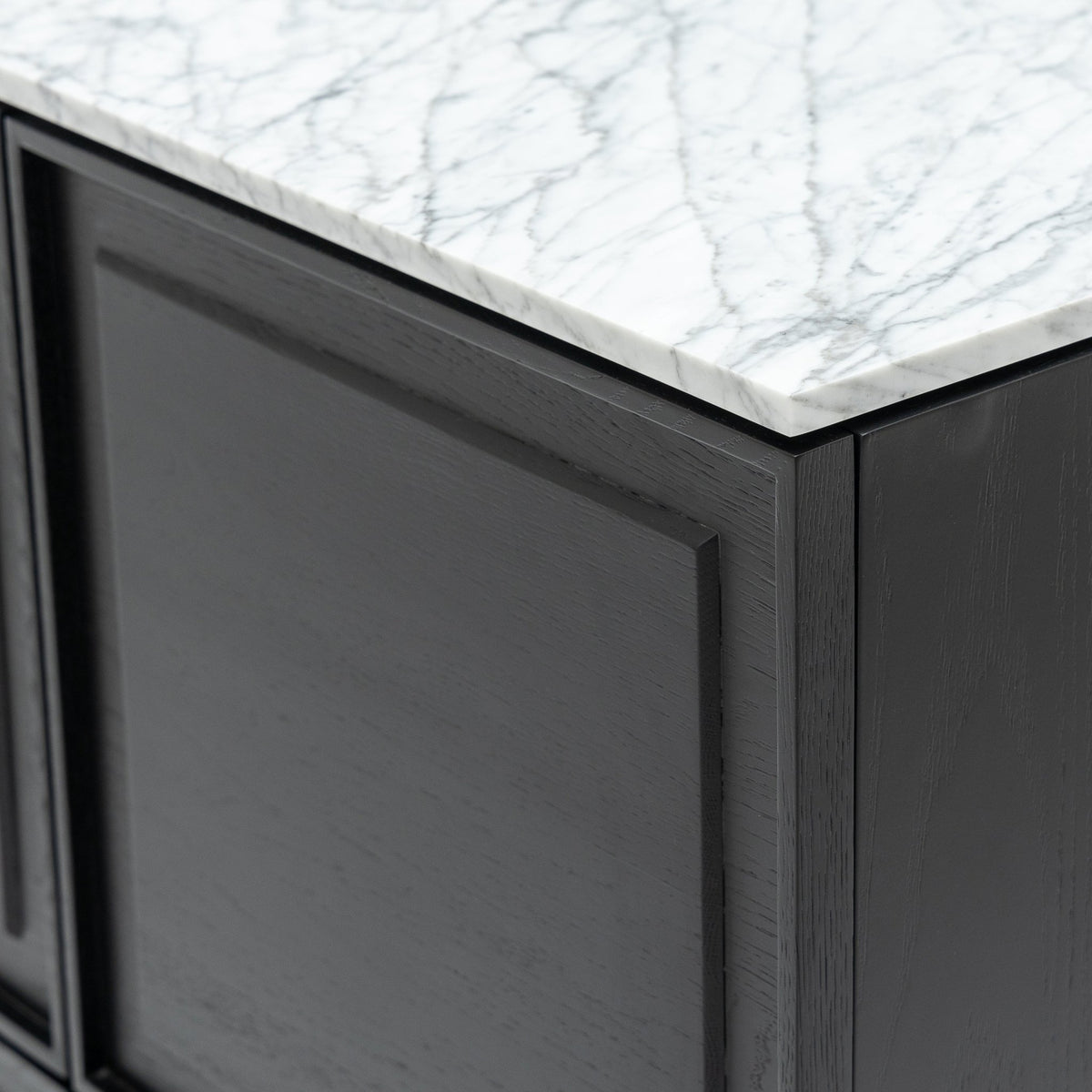 Yorke Highboard - Black Oak & Bianca Carrara
