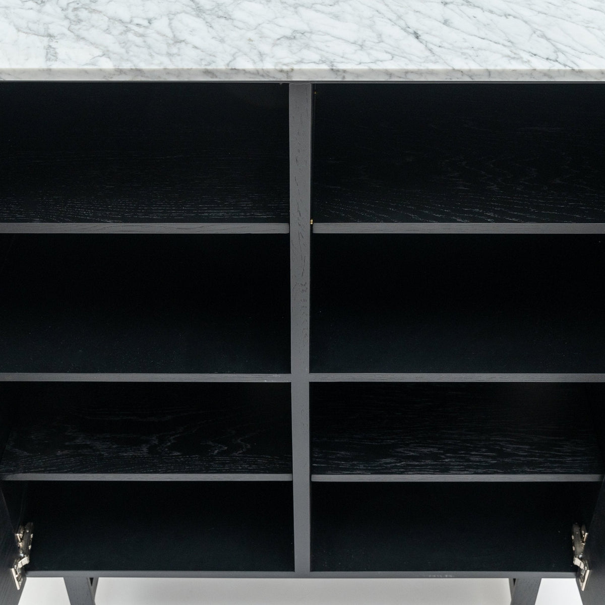 Yorke Highboard - Black Oak & Bianca Carrara
