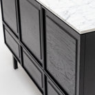 Yorke Highboard - Black Oak & Bianca Carrara