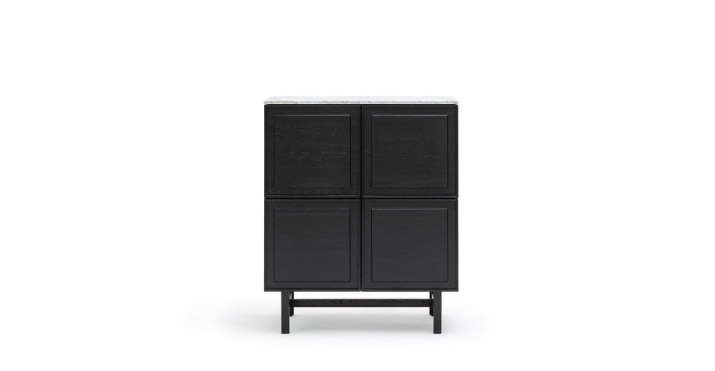 Yorke Highboard - Black Oak & Bianca Carrara - Loom Collection