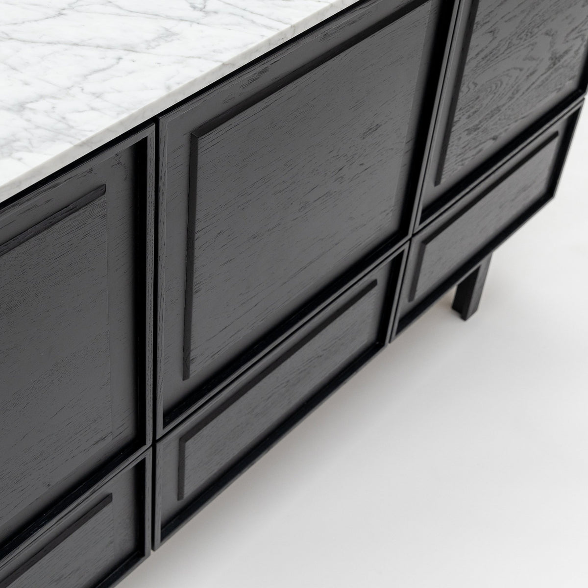 Yorke Highboard - Black Oak & Bianca Carrara