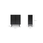Yorke Highboard - Black Oak & Bianca Carrara