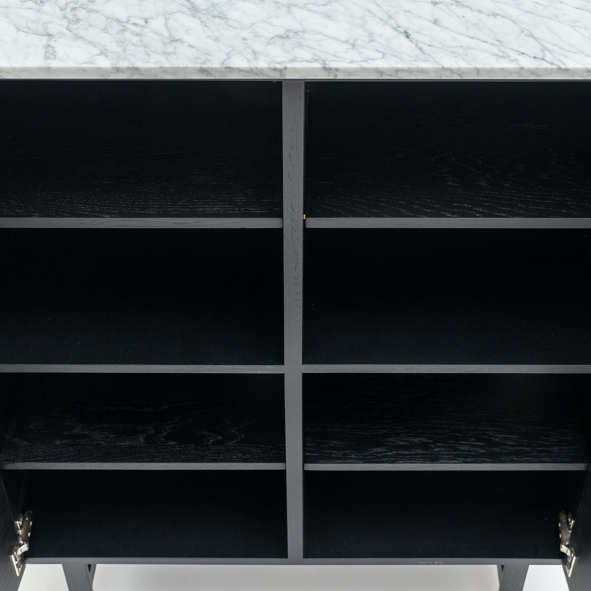 Yorke Highboard - Black Oak & Bianca Carrara