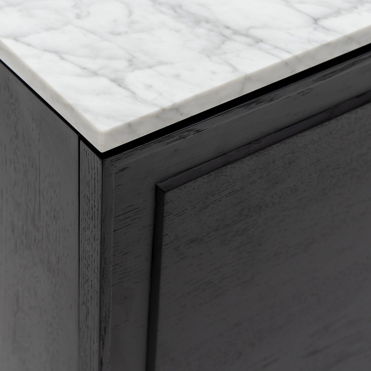 Yorke Highboard - Black Oak & Bianca Carrara