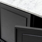 Yorke Highboard - Black Oak & Bianca Carrara