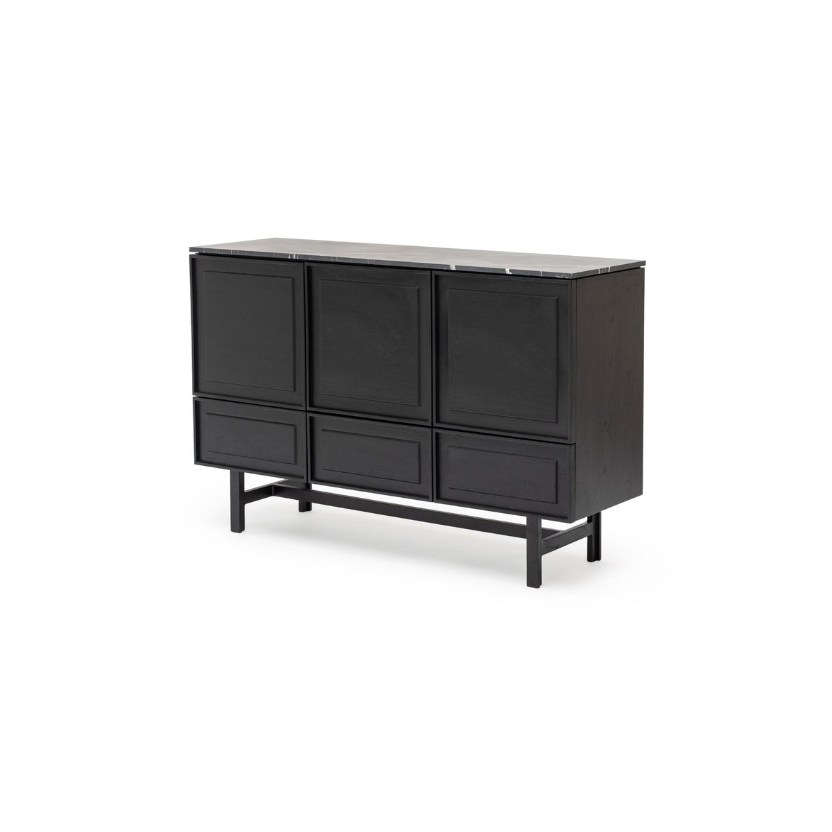 Yorke Highboard - Black Oak & Nero Marquina - Buffets & Sideboards Tolv Loom Collection Dubai