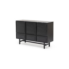 Yorke Highboard - Black Oak & Nero Marquina - Buffets & Sideboards Tolv Loom Collection Dubai
