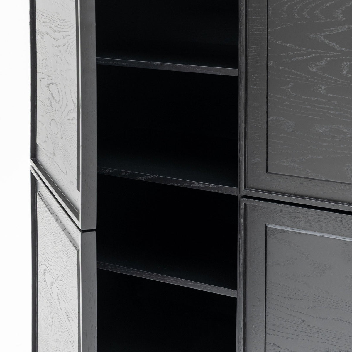 Yorke Highboard - Black Oak & Nero Marquina - Buffets & Sideboards Tolv Loom Collection Dubai