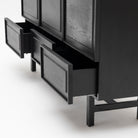 Yorke Highboard - Black Oak & Nero Marquina - Buffets & Sideboards Tolv Loom Collection Dubai