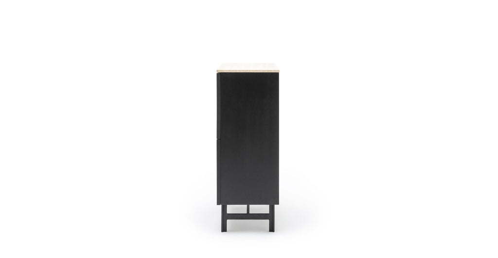 Yorke Highboard - Black Oak & Travertine - Loom Collection