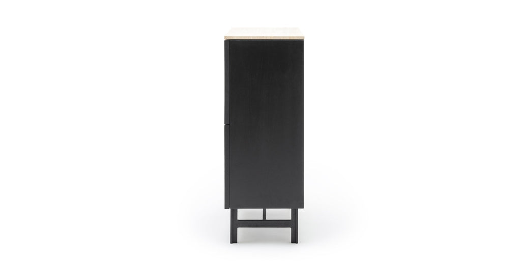 Yorke Highboard - Black Oak & Travertine - Loom Collection