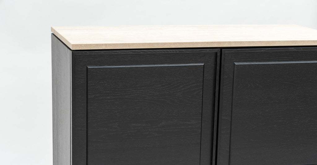 Yorke Highboard - Black Oak & Travertine - Loom Collection