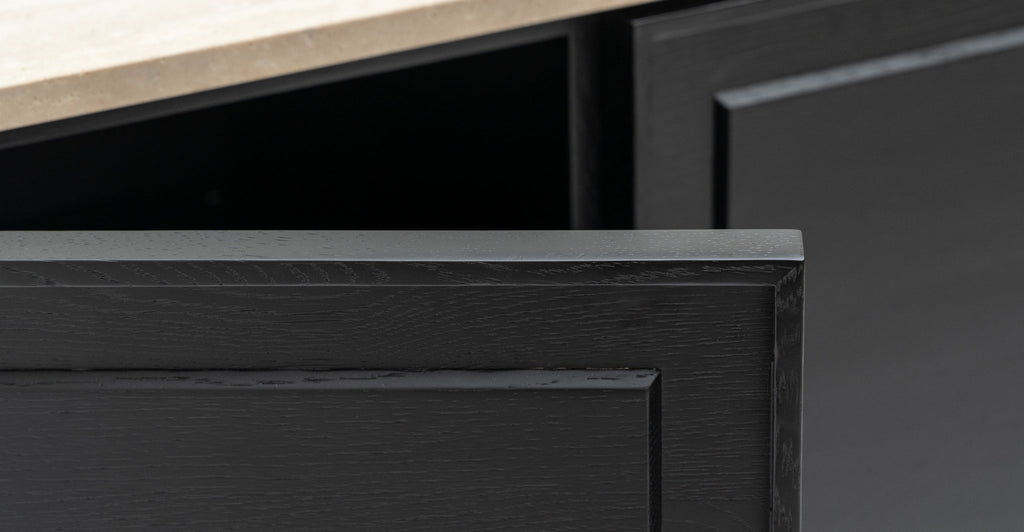 Yorke Highboard - Black Oak & Travertine - Loom Collection