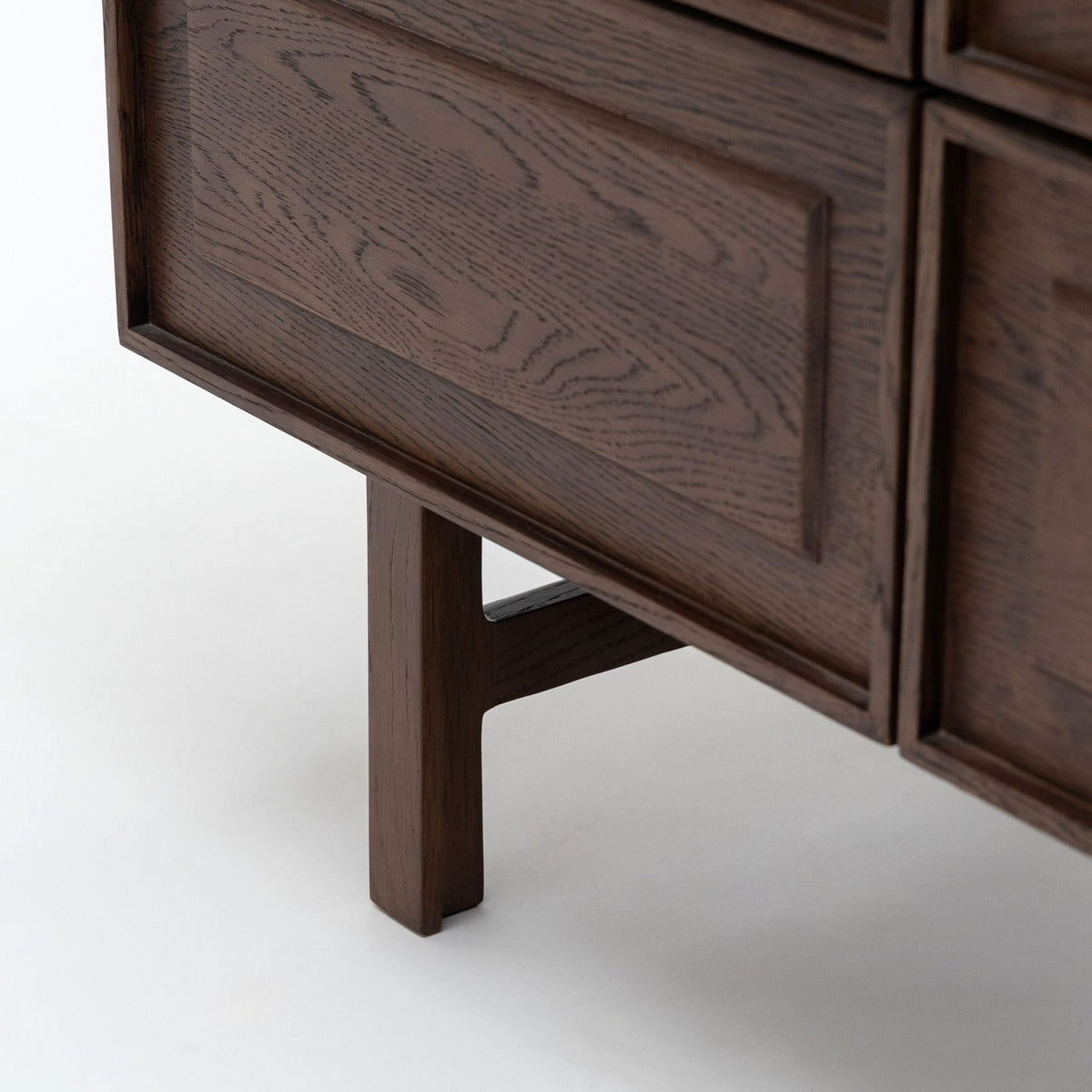 Yorke Highboard - Espresso Oak & Travertine - Buffets & Sideboards Tolv Loom Collection Dubai