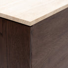 Yorke Highboard - Espresso Oak & Travertine - Buffets & Sideboards Tolv Loom Collection Dubai