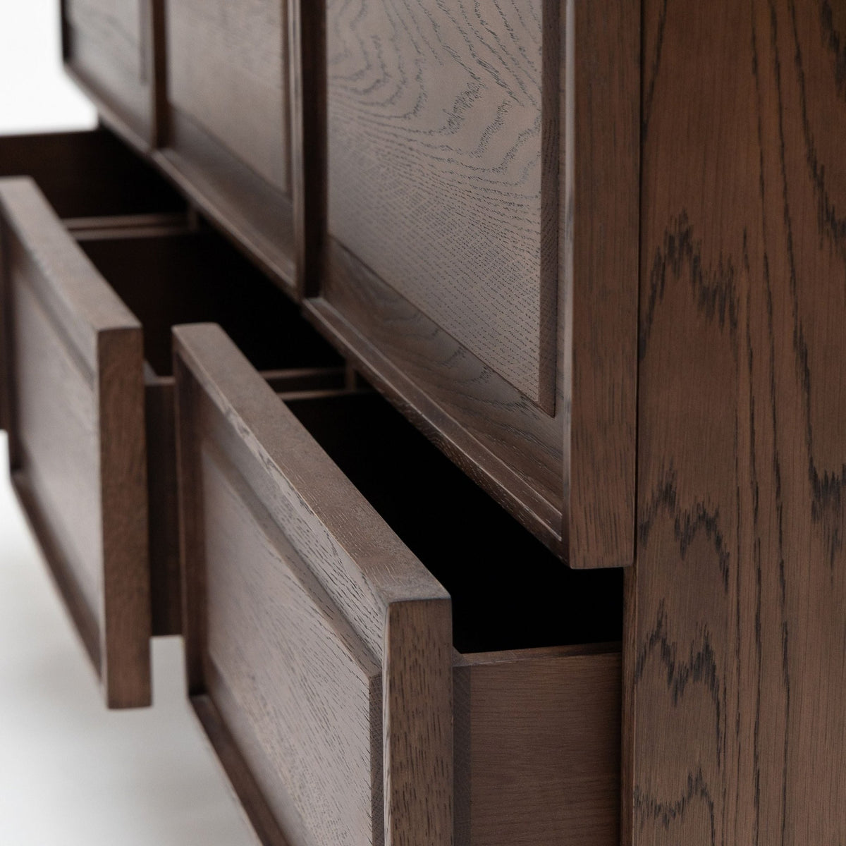 Yorke Highboard - Espresso Oak & Travertine - Buffets & Sideboards Tolv Loom Collection Dubai