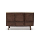 Yorke Highboard - Espresso Oak & Travertine - Buffets & Sideboards Tolv Loom Collection Dubai
