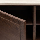 Yorke Highboard - Espresso Oak & Travertine - Buffets & Sideboards Tolv Loom Collection Dubai