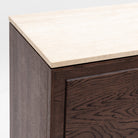Yorke Highboard - Espresso Oak & Travertine - Buffets & Sideboards Tolv Loom Collection Dubai