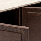 Yorke Highboard - Espresso Oak & Travertine - Buffets & Sideboards Tolv Loom Collection Dubai