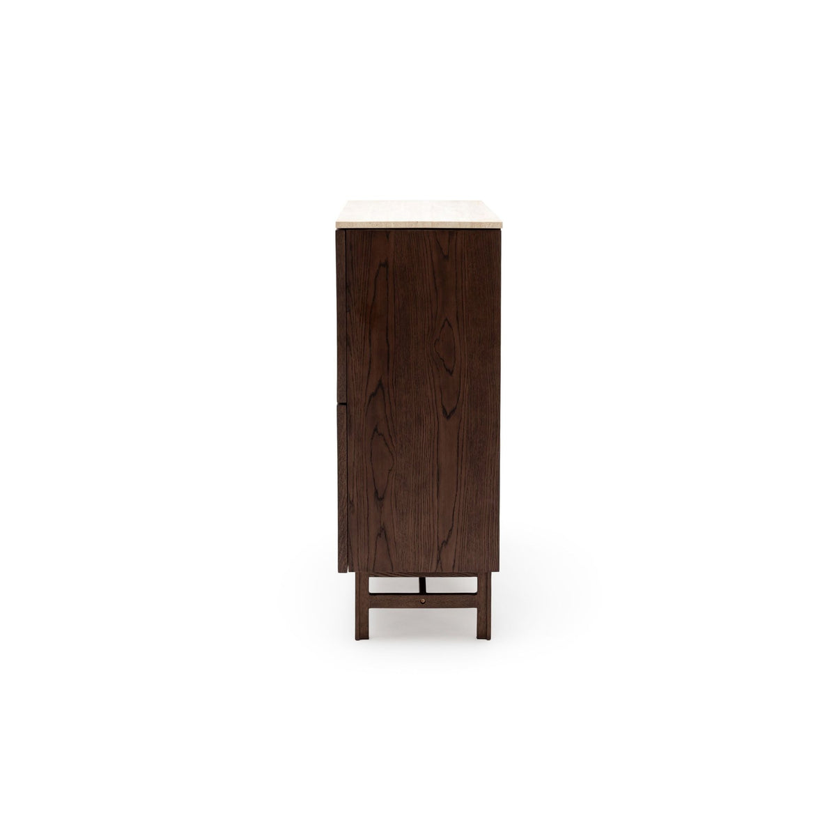 Yorke Highboard - Espresso Oak & Travertine - Buffets & Sideboards Tolv Loom Collection Dubai