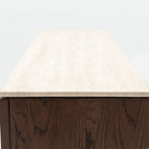 Yorke Highboard - Espresso Oak & Travertine - Buffets & Sideboards Tolv Loom Collection Dubai