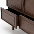 Yorke Highboard - Espresso Oak & Travertine - Buffets & Sideboards Tolv Loom Collection Dubai