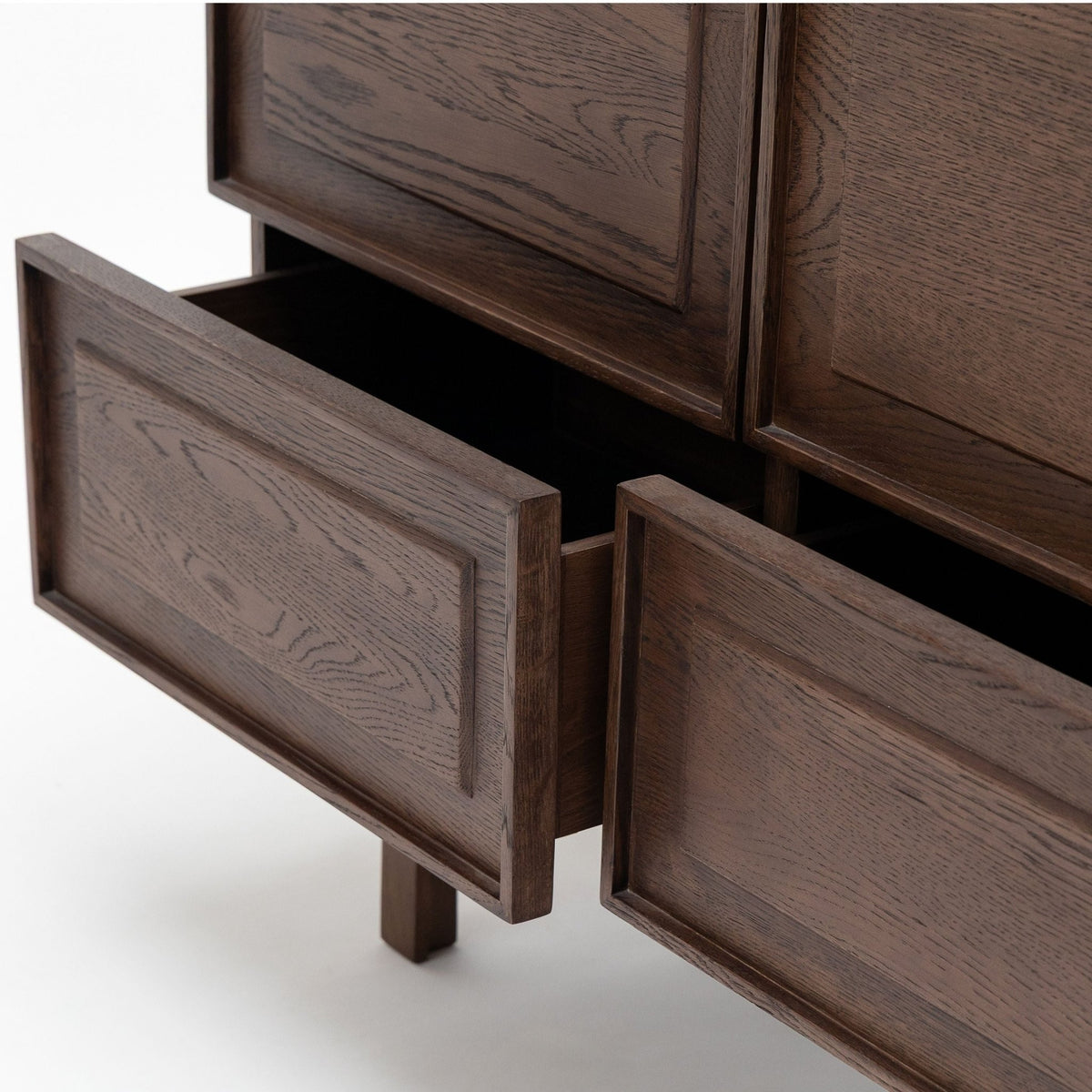 Yorke Highboard - Espresso Oak & Travertine - Buffets & Sideboards Tolv Loom Collection Dubai