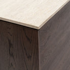 Yorke Highboard - Espresso Oak & Travertine - Buffets & Sideboards Tolv Loom Collection Dubai
