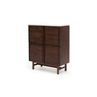 Yorke Highboard - Espresso Oak & Travertine - Buffets & Sideboards Tolv Loom Collection Dubai