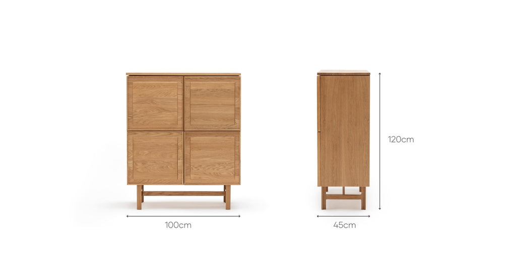 Yorke Highboard - Light Oak - Loom Collection