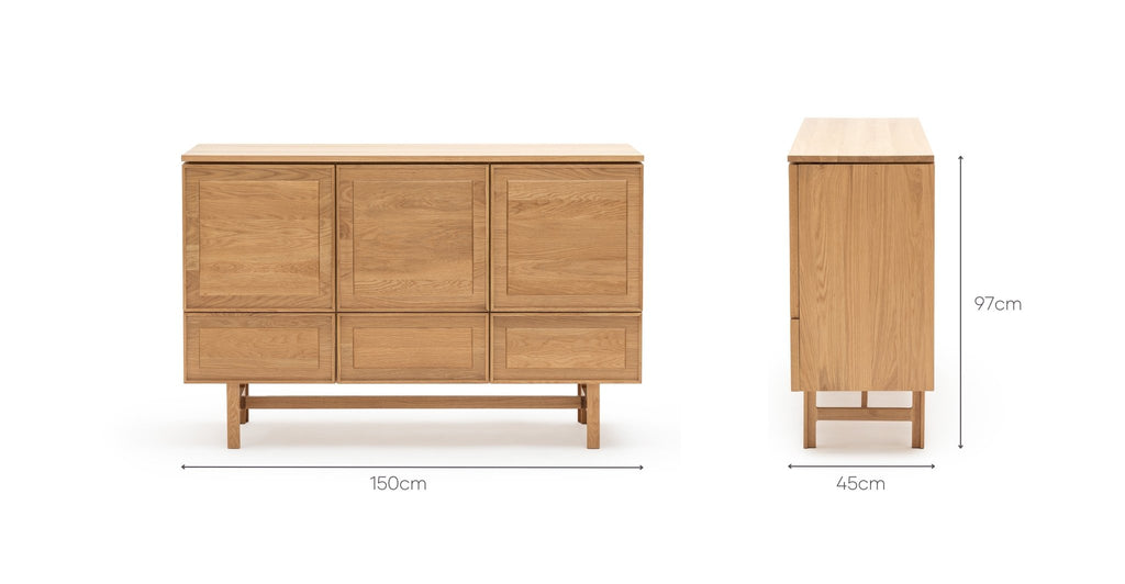 Yorke Highboard - Light Oak - Loom Collection