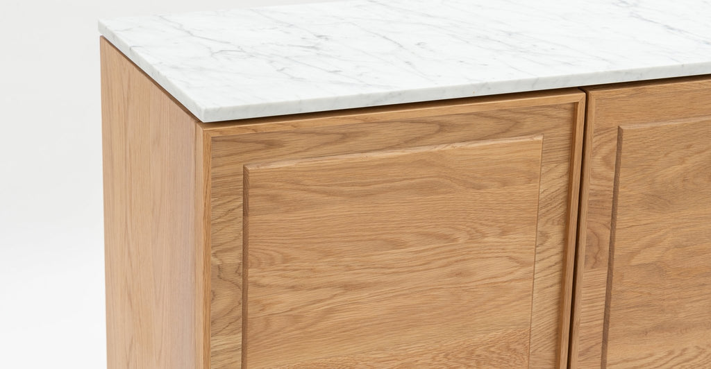 Yorke Highboard - Light Oak & Bianca Carrara - Loom Collection