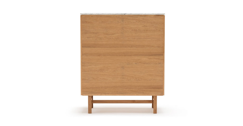 Yorke Highboard - Light Oak & Bianca Carrara - Loom Collection