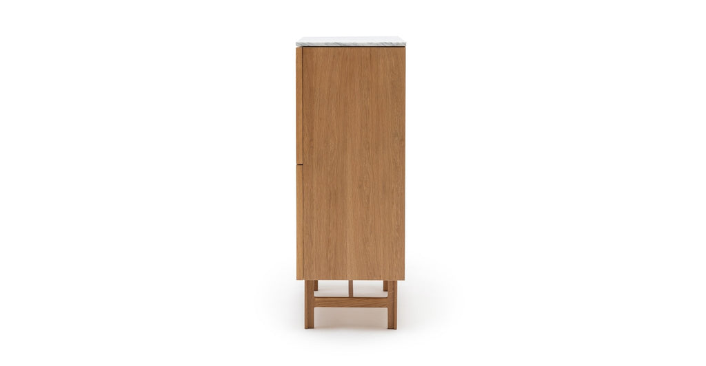 Yorke Highboard - Light Oak & Bianca Carrara - Loom Collection