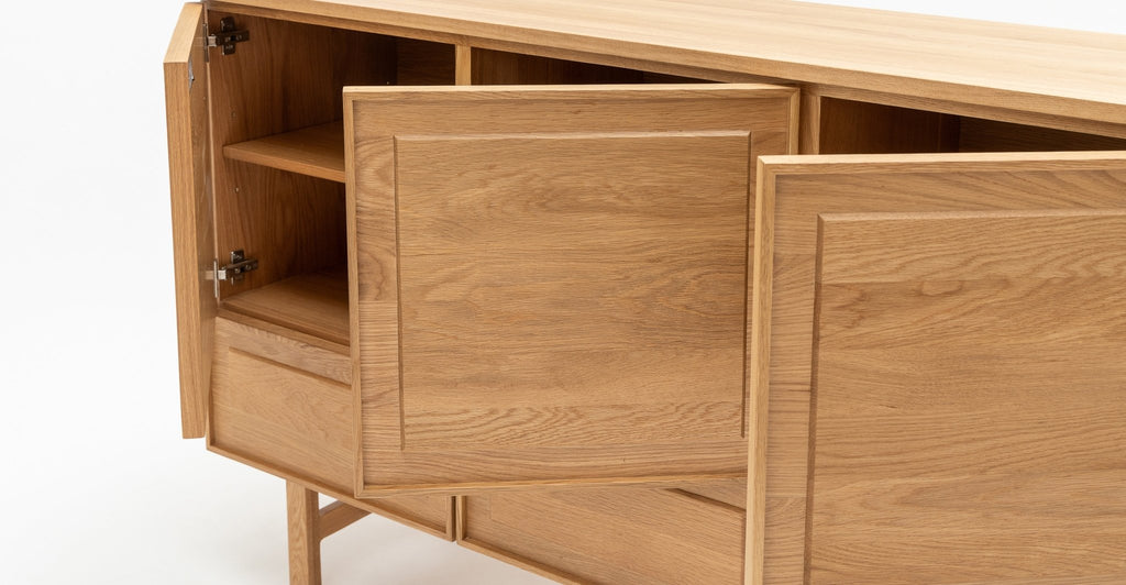 Yorke Highboard - Light Oak & Bianca Carrara - Loom Collection