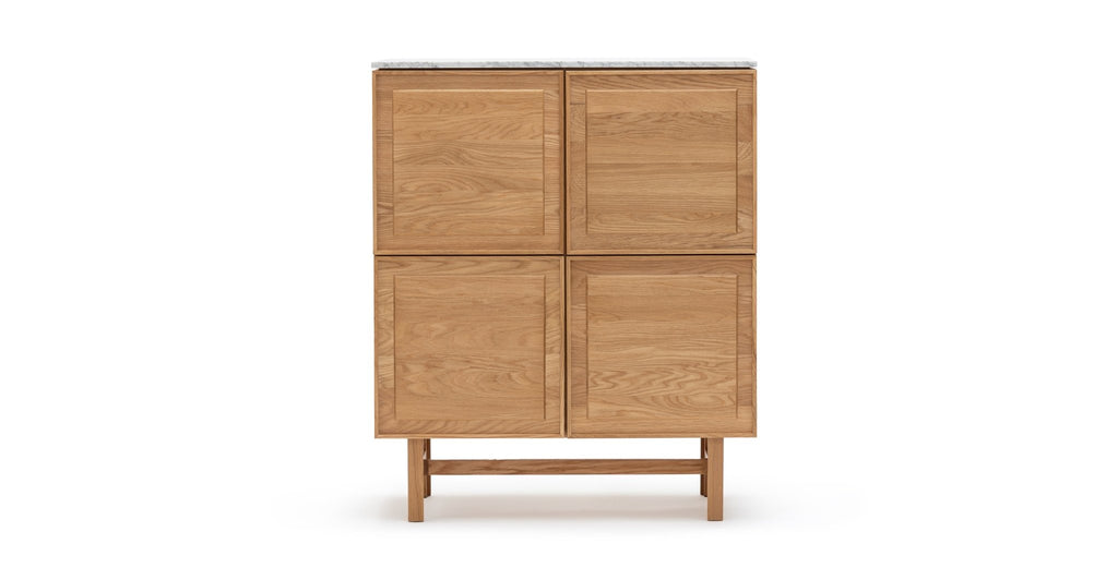 Yorke Highboard - Light Oak & Bianca Carrara - Loom Collection