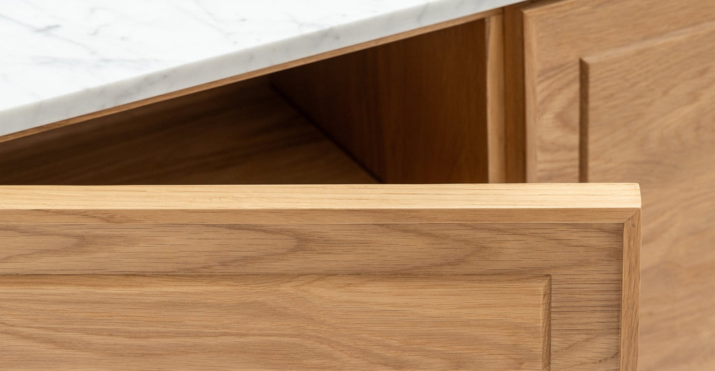 Yorke Highboard - Light Oak & Bianca Carrara - Loom Collection