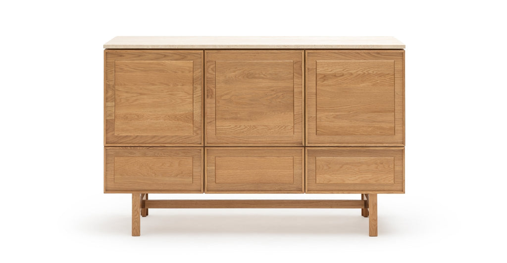 Yorke Highboard - Light Oak & Travertine - Loom Collection