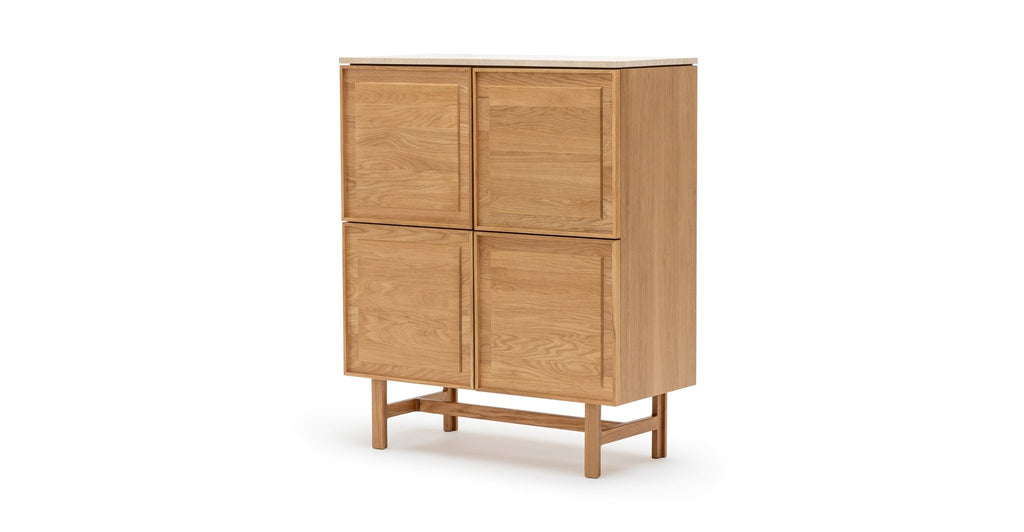 Yorke Highboard - Light Oak & Travertine - Loom Collection