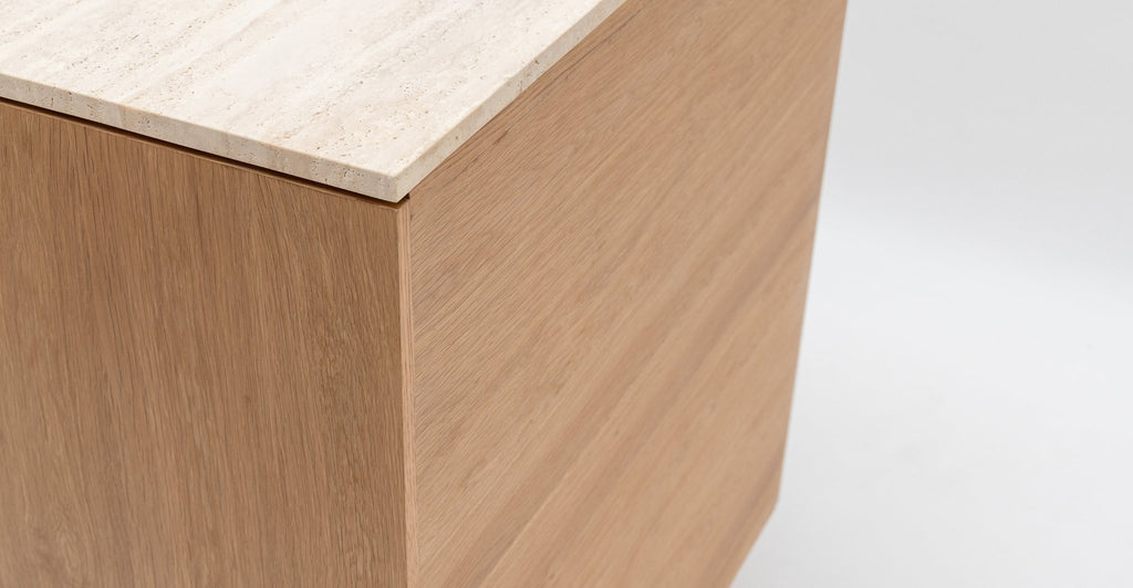 Yorke Highboard - Light Oak & Travertine - Loom Collection