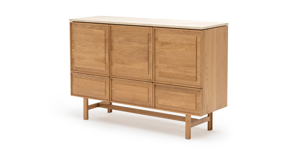 Yorke Highboard - Light Oak & Travertine - Loom Collection