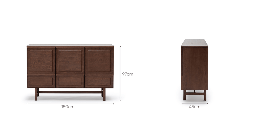 Yorke Highboard - Smoked Oak - Loom Collection