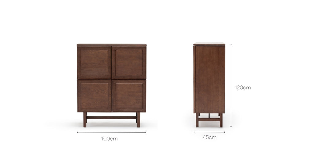 Yorke Highboard - Smoked Oak - Loom Collection