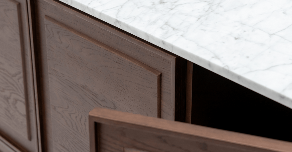 Yorke Highboard - Smoked Oak & Bianca Carrara - Loom Collection