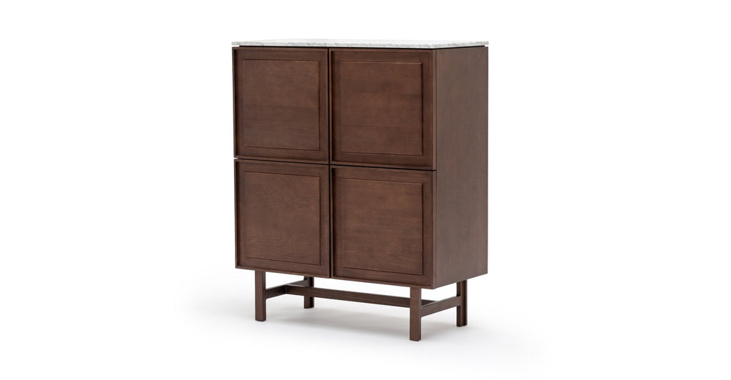 Yorke Highboard - Smoked Oak & Bianca Carrara - Loom Collection