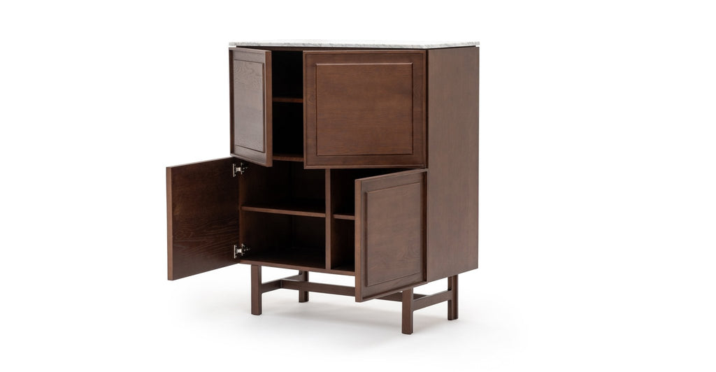 Yorke Highboard - Smoked Oak & Bianca Carrara - Loom Collection